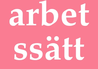 Synonym arbetssätt