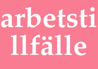 Synonym arbetstillfälle