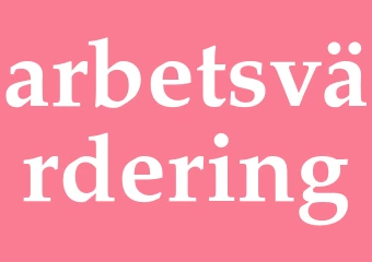 Synonym arbetsvärdering