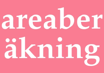 Synonym areaberäkning