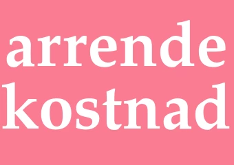 Synonym arrendekostnad