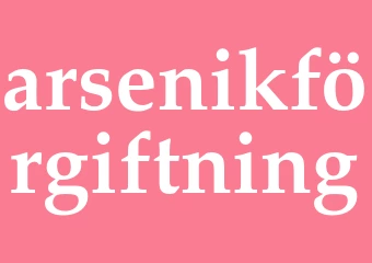 Synonym arsenikförgiftning