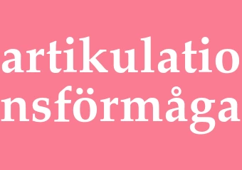 Synonym artikulationsförmåga