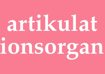 Synonym artikulationsorgan