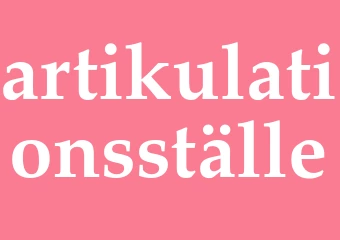 Synonym artikulationsställe