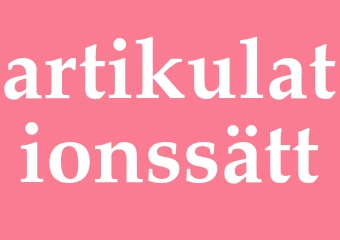 Synonym artikulationssätt