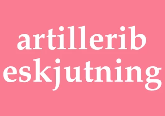 Synonym artilleribeskjutning