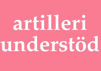 Synonym artilleriunderstöd