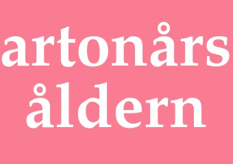 Synonym artonårsåldern