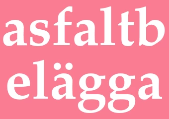 Synonym asfaltbelägga