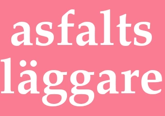 Synonym asfaltsläggare