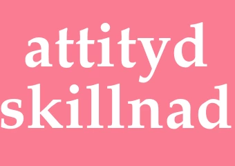 Synonym attitydskillnad