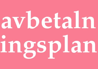 Synonym avbetalningsplan