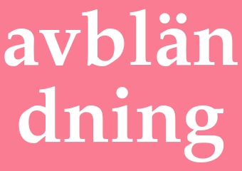 Synonym avbländning