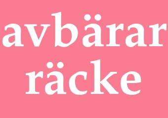 Synonym avbärarräcke