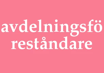 Synonym avdelningsföreståndare