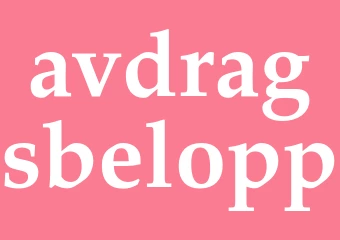 Synonym avdragsbelopp