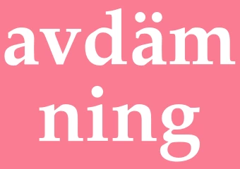 Synonym avdämning