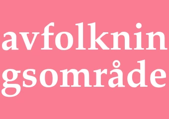 Synonym avfolkningsområde