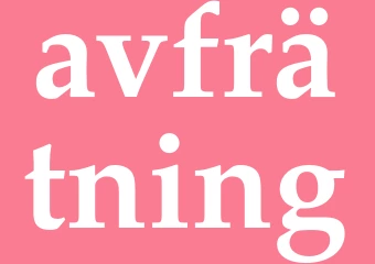 Synonym avfrätning