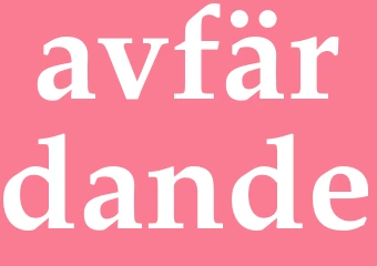 Synonym avfärdande