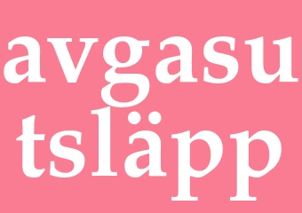 Synonym avgasutsläpp