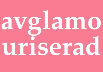 Synonym avglamouriserad