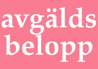 Synonym avgäldsbelopp