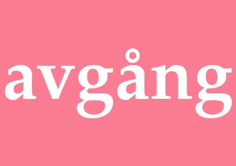 Synonym avgång
