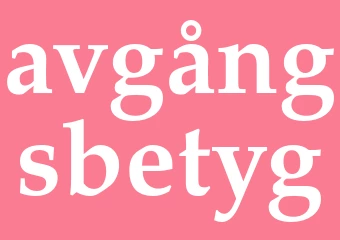 Synonym avgångsbetyg