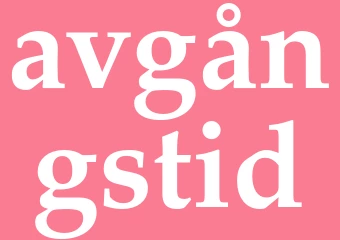 Synonym avgångstid
