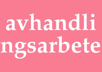 Synonym avhandlingsarbete