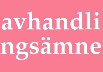 Synonym avhandlingsämne