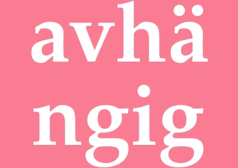 Synonym avhängig