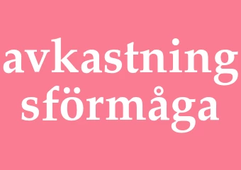 Synonym avkastningsförmåga