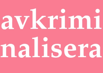 Synonym avkriminalisera