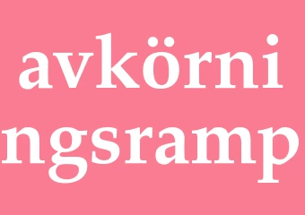 Synonym avkörningsramp