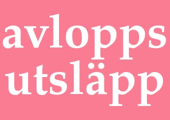Synonym avloppsutsläpp