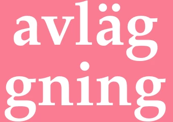 Synonym avläggning