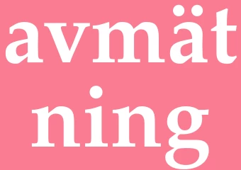 Synonym avmätning