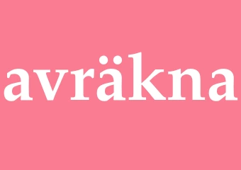 Synonym avräkna
