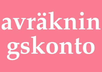 Synonym avräkningskonto