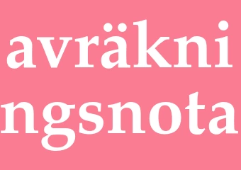 Synonym avräkningsnota