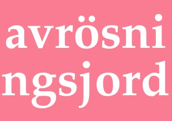 Synonym avrösningsjord