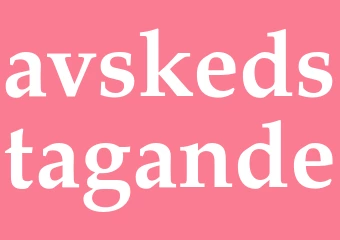 Synonym avskedstagande
