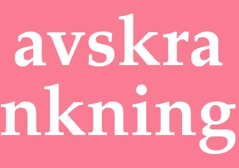 Synonym avskrankning
