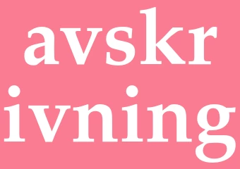 Synonym avskrivning