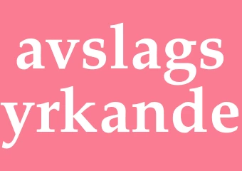 Synonym avslagsyrkande