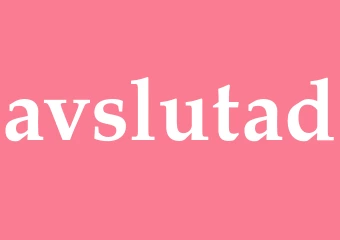Synonym avslutad