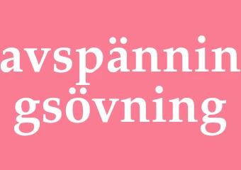 Synonym avspänningsövning